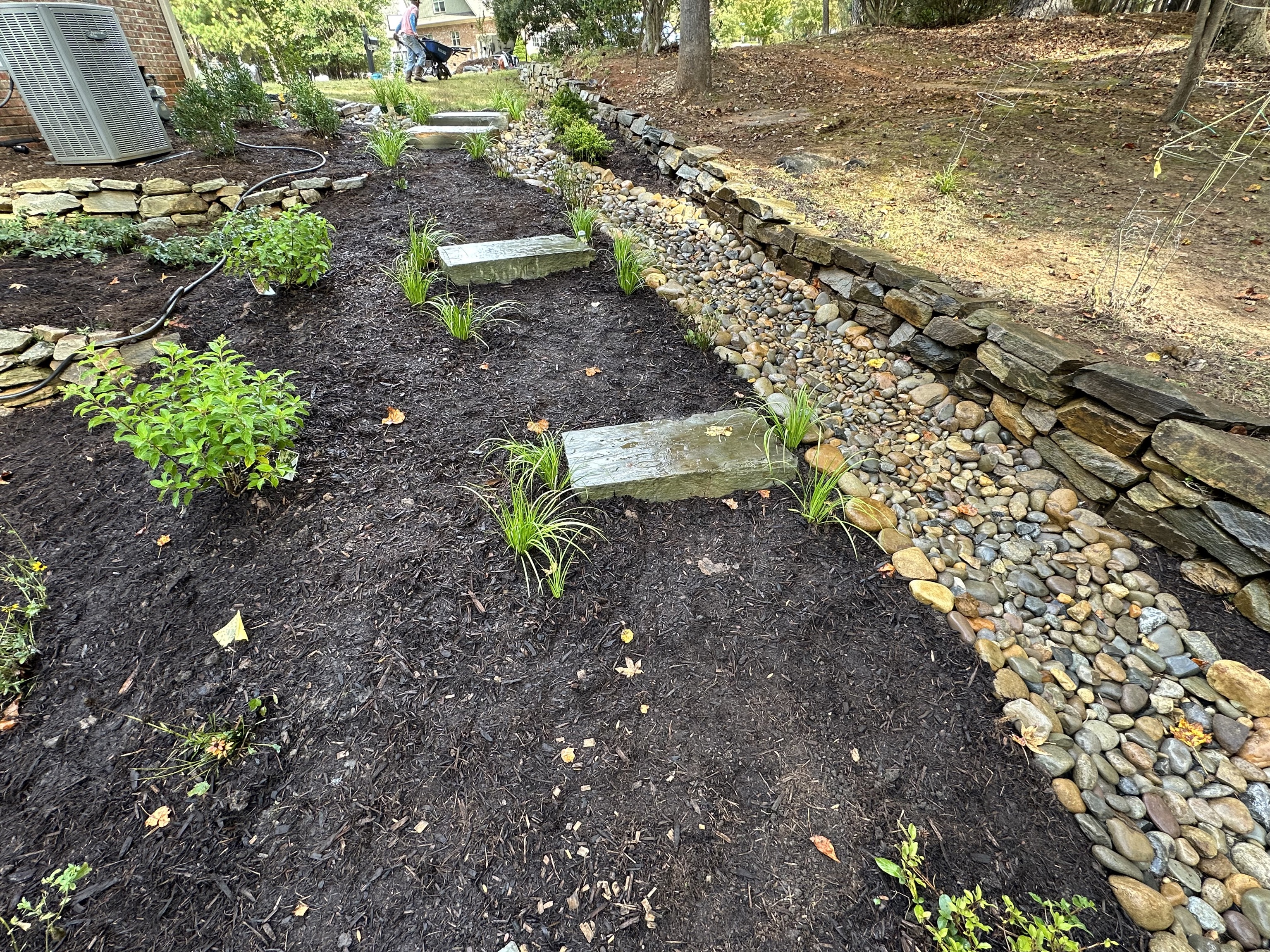 Dry Creek Bed Installation in Spartanburg, SC Image